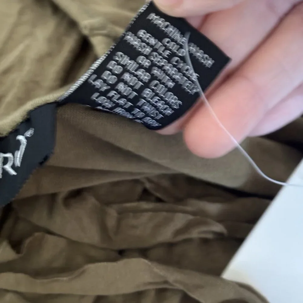 Ashro Open Front Cardigan Vest ONE SIZE MISSY Olive Green Slashed Boho NWT - Picture 4 of 12